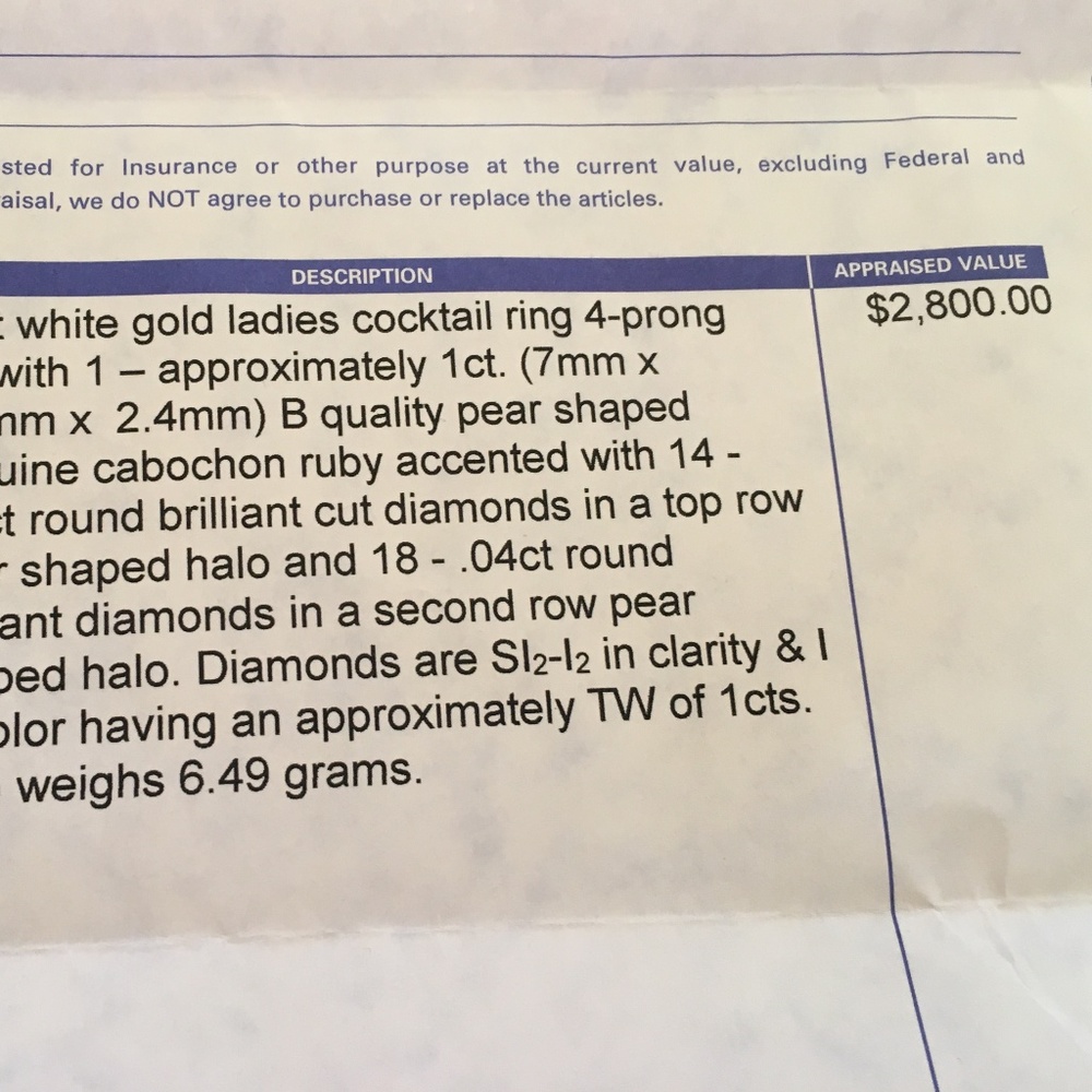 Solid 14k White Gold Genuine Ruby & Diamond Ring - image 8